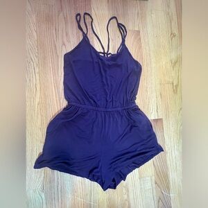 Romper Maroon Purple with Pockets